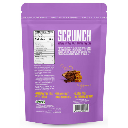 Scrunch Belgian Dark Chocolate Barks with Honeycombs - 35gm