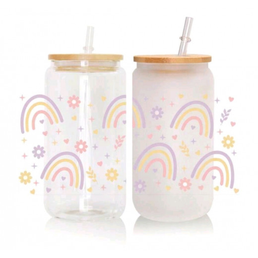 Alia's Gifts Decorate Rainbow Glass Tumbler