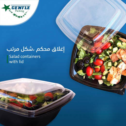 Food Storage Container With Separate Lid 750ML Black - 50 Pieces