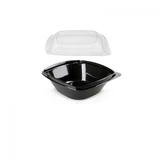 Food Storage Container With Separate Lid 1000ML - Black - 50 Pieces