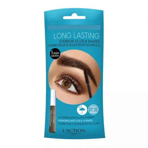 L'action Eyebrow filler and shaper , Black/Brown color , 8.5gm , 1 piece