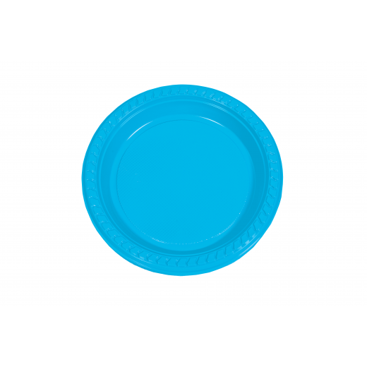 Plastic Plates Round Turquoise 22 cm - 10 PCS