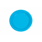 Rz Plastic Plates Round Turquoise17 cm - 10 PCS