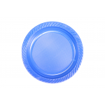 Plastic Plates Round Blue 22 cm - 10 PCS