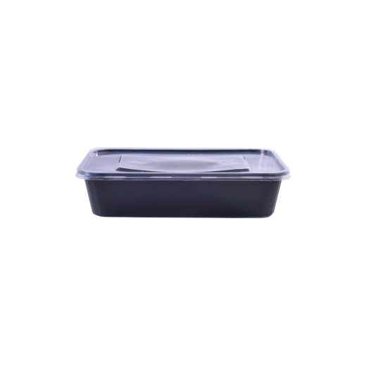 RZ Rectangular Black Microwave Container 500 g - 5 PCS