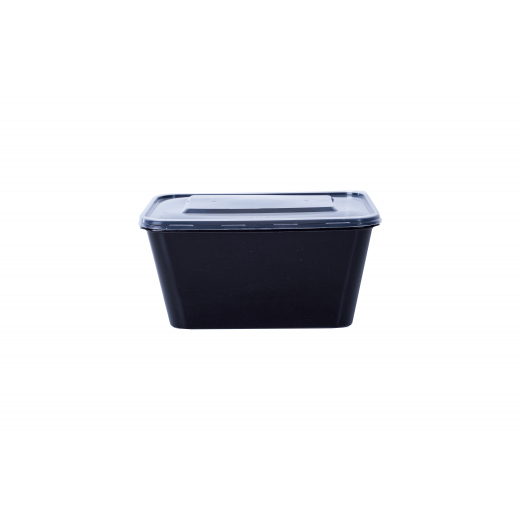 RZ Rectangular Black Microwave Container 1000 g - 5 PCS