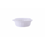 RZ Plastic Containers Round White 750g Microwavable with Lid - 50 PCS